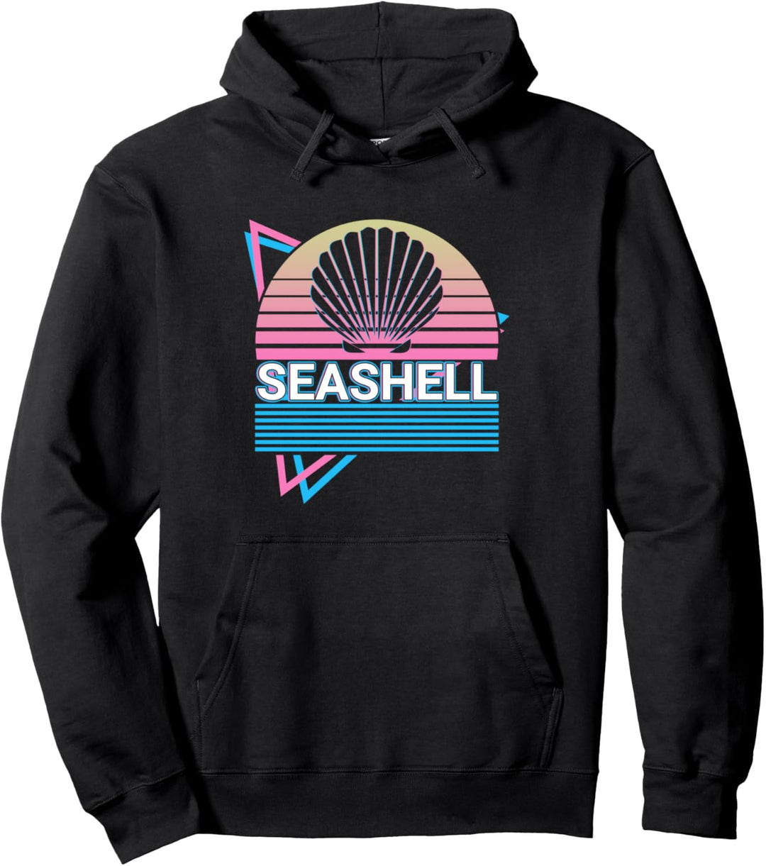 Muschel-Retro Pullover Hoodie