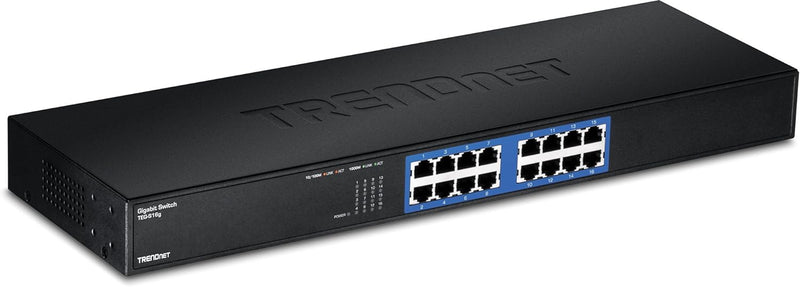 TRENDnet TEG-S16G 16-Port Unverwaltet Gigabit GREENnet Switch, 16 x RJ-45 Ports, 32 Gbps Weiterleitu