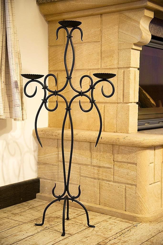 Kerzenständer Artus 100 cm Schmiedeeisen 21216 Kerzenleuchter Kerzenhalter Metall