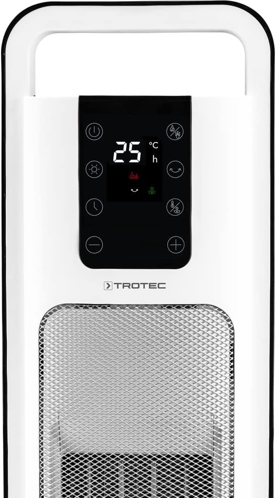 TROTEC Keramik Heizlüfter TFC 21 E – Heizleistung 1300 W / 2000 W – Heizung mit Thermostat, Raumgrös