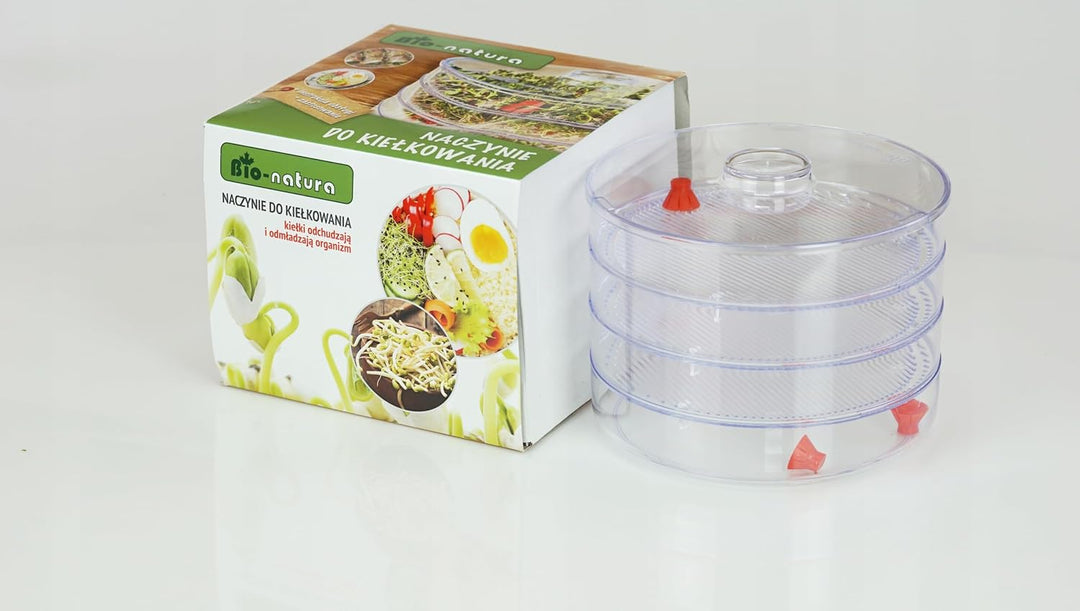 ProVita Sprouter Keimgefäss – Züchten Sie Bio-Sprossen in Ihrem Zuhause | 3-lagiges Set ermöglicht d