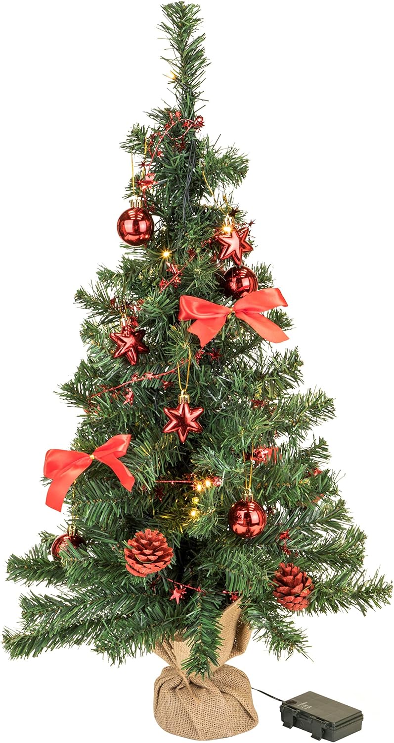 Bambelaa! Weihnachtsbaum Künstlich Mit Beleuchtung Geschmückt Tannenbaum Dekoriert Christbaum Beleuc