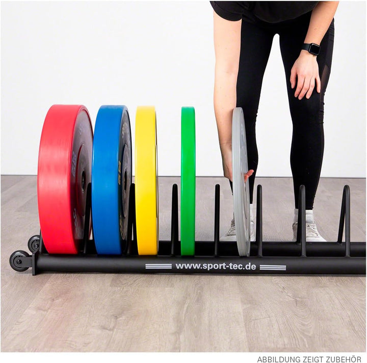 Sport-Tec Bumper Plate Rack, Hantelscheibenablage, fahrbar