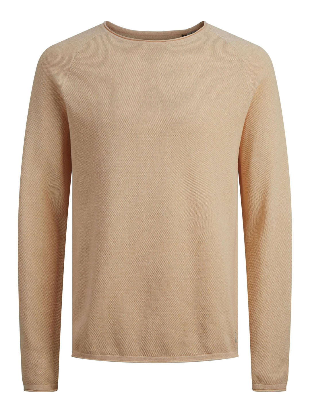 JACK & JONES Male Strickpullover mit Rundhals Einfarbig Strickpullover mit Rundhals XS Apricot Ice,