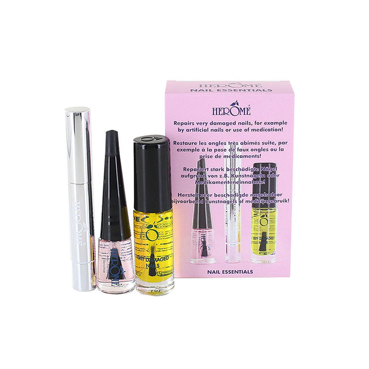 Herome 3-in-1 Maniküre Set mit Nagelhärter & Nagelöl -1 set- verstärkt beschädigten Nägel (Nail Esse