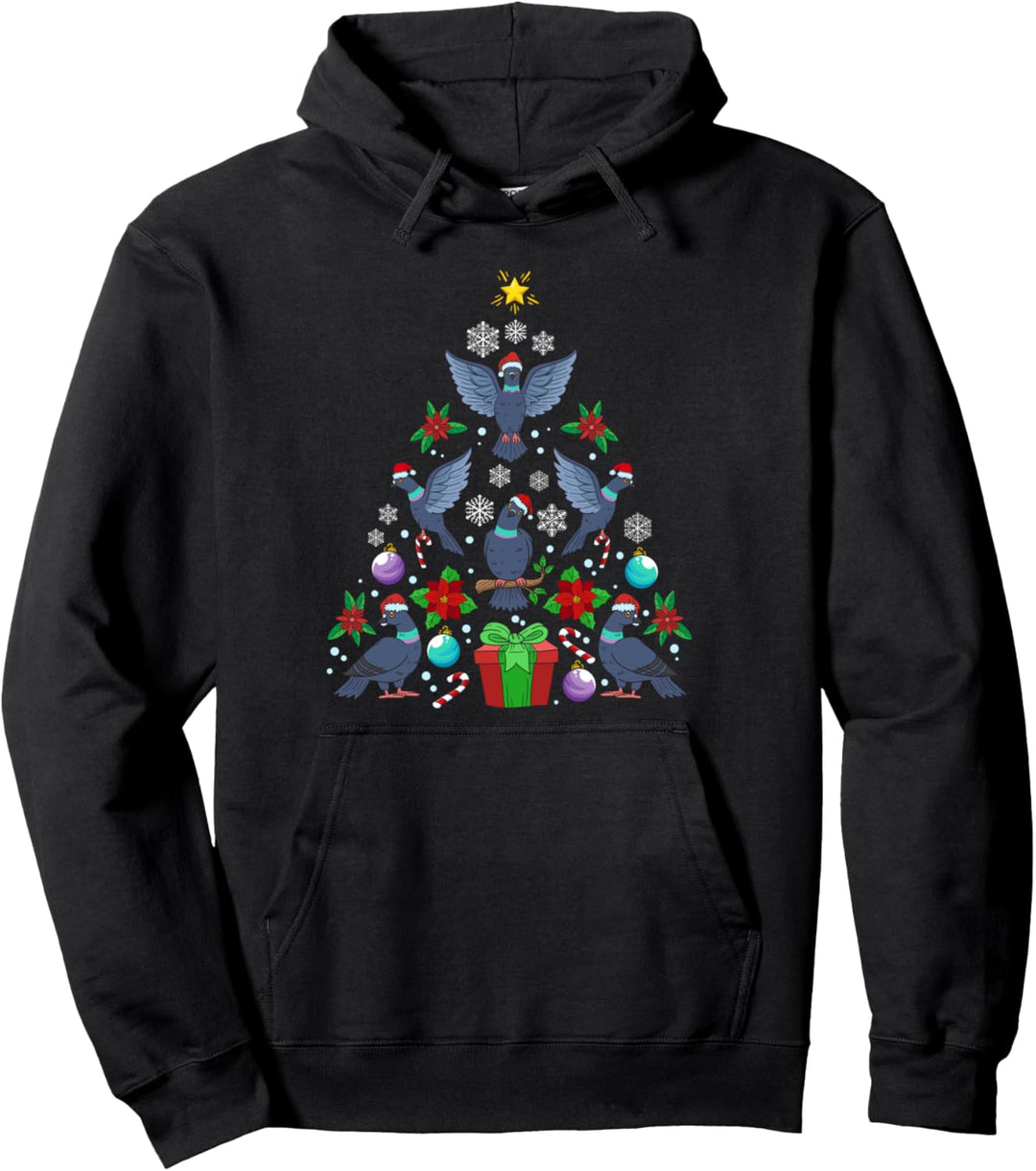 Tauben Weihnachtsbaum Taubenzüchter Weihnachten Geschenk Pullover Hoodie