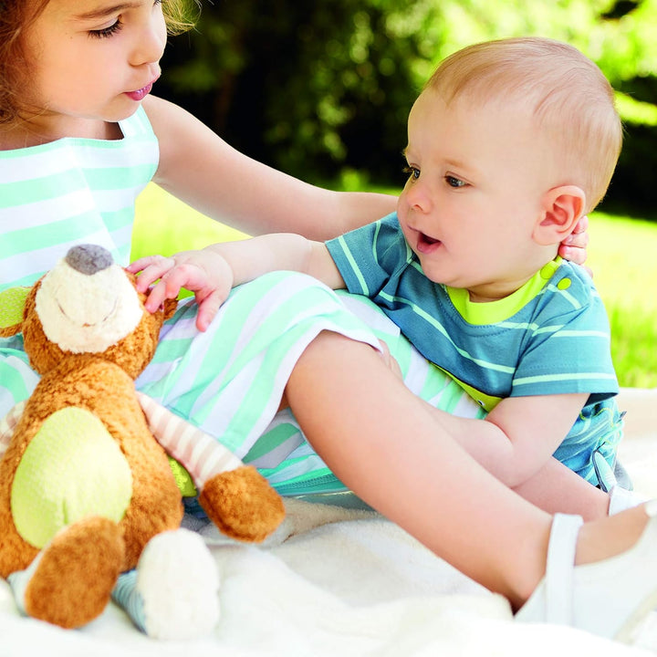 SIGIKID 38768 Kuscheltier Bär Green Mädchen und Jungen Babyspielzeug empfohlen ab Geburt mehrfarbig