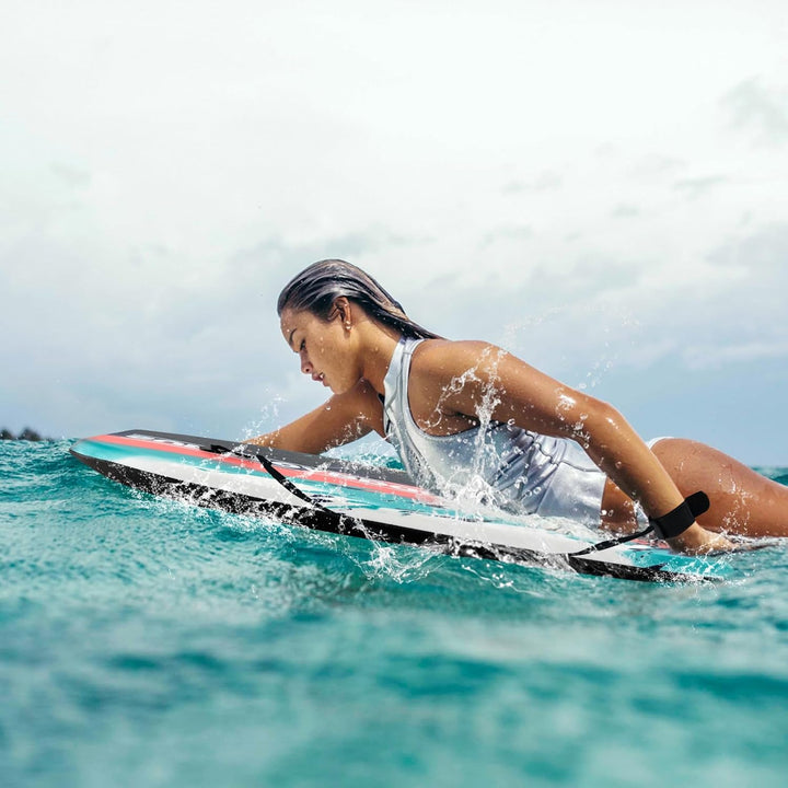 HOMASIS Leichtes Bodyboard, Surfbrett mit EPS-Kern, XPE-Deck, HDPE-Boden & Handgelenk-Leash, Surfboa
