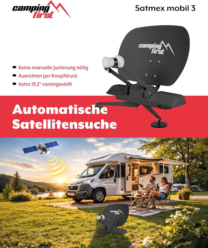 Satmex mobil 3 – Vollautomatische Sat-Antenne (Für den mobilen Einsatz, selbstständige Ausrichtung a