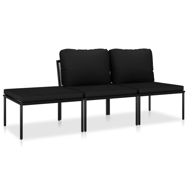 vidaXL Gartenmöbel 3-TLG. mit Auflagen Sitzgruppe Garten Garnitur Lounge Sofa Sitzgarnitur Gartenset