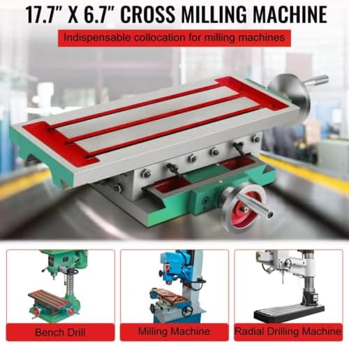 2-Achse Kreuztisch Frästisch Bohrtisch Schraubstock Koordinatentisch 450 * 170mm Mini Fräsmaschine M