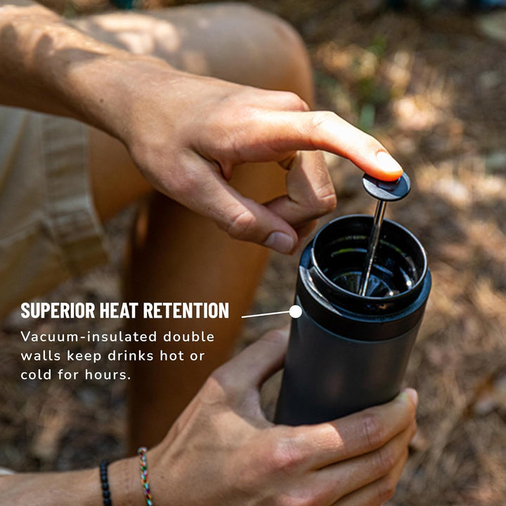 ESPRO – P0 Ultralight – Französische Kaffeepresse für Einzelportionen und leichte Trinkflasche für R