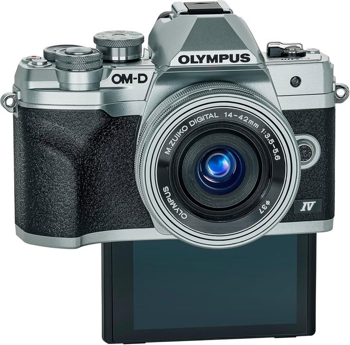 Olympus OM-D E-M10 Mark IV Micro-Four-Thirds-Systemkamera-Kit, 20 MP Sensor, 5-Achsen-Bildstabilisat