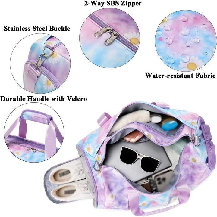 Sporttasche Mädchen Kindertaschen Kinder Reisetasche Mädchen Sports Duffel Schwimmtasche Klassische