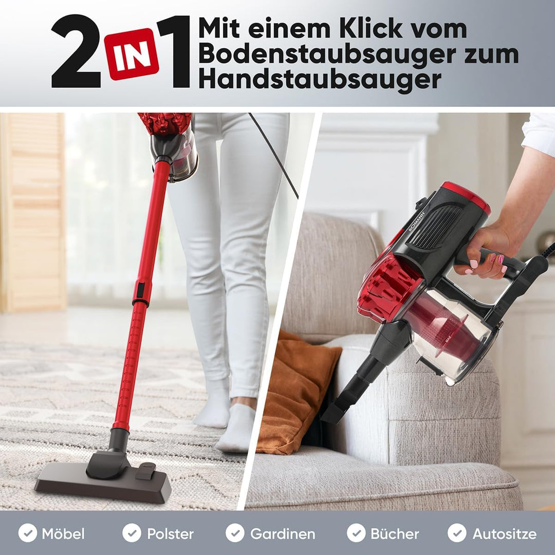 Bomann® 2in1 Staubsauger und Handstaubsauger mit 6,8m Kabel | Starke Saugleistung | für Auto und Hau