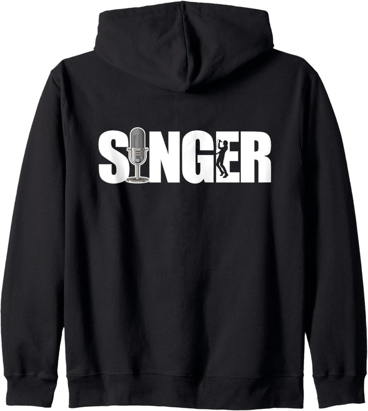 Singer Sänger Design Gesang und Band Kapuzenjacke
