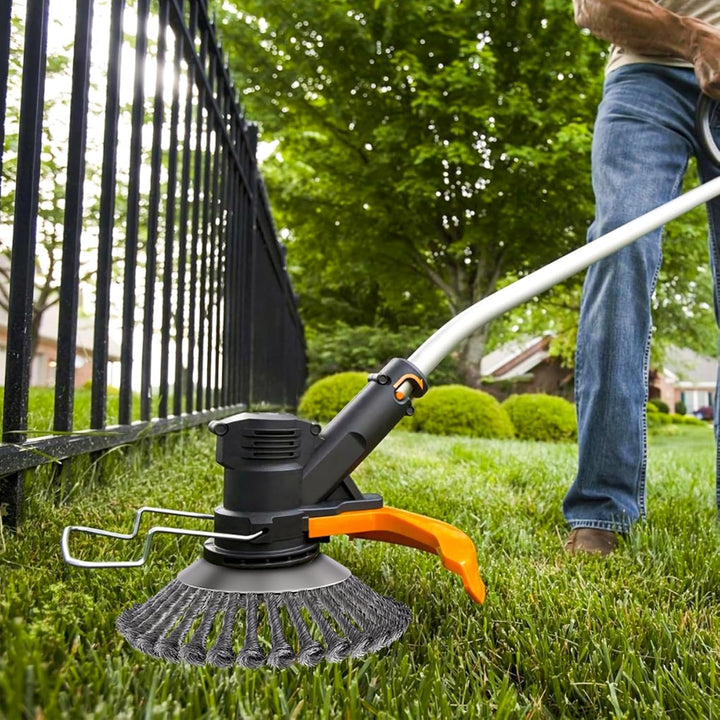 Unkrautbürste für Freischneider – 25,4 mm Bohrung, Stahlbürste, Wildkrautbürste, Ersatztrimmaufsatz