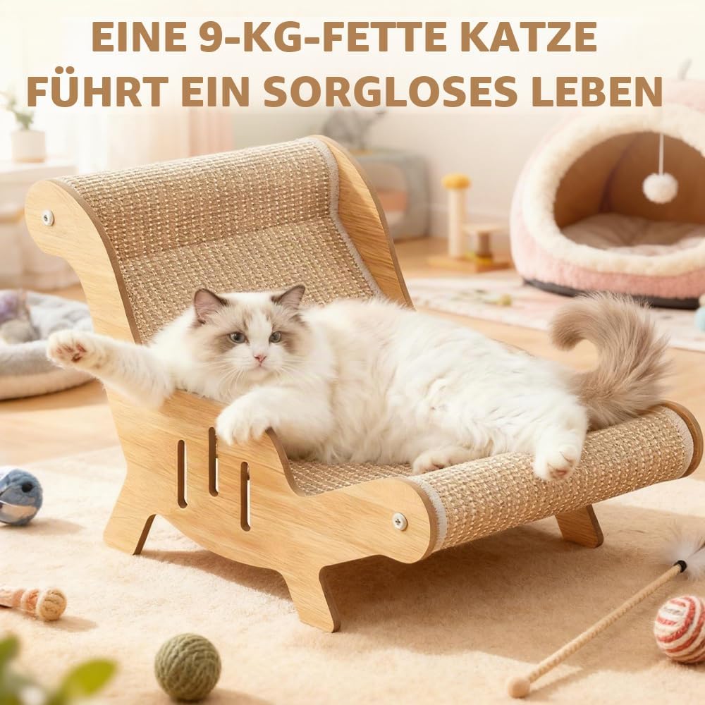 Katzenliege Sisal, Katzen Sisal Liegestuhl, Katzenkratzer Stuhl, Katzen Hängematte-katzen für Katzen