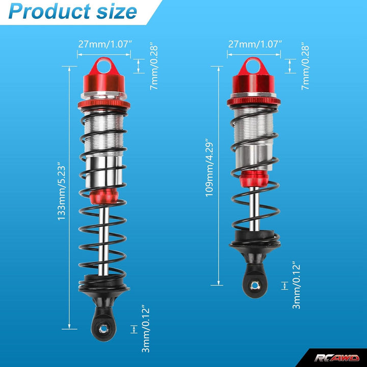 RCAWD ARRMA Shock Set rc Stossdämpfer vorne hinten für Arrma 1/7 1/8 Mojave EXB Outcast Notorious Ty