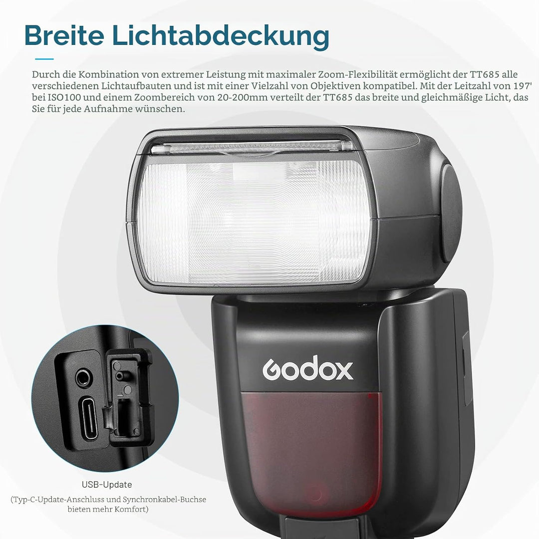 Godox TT685II-O TT685OII Speedlite TTL-Blitzkamera 2.4G HSS High Speed 1/8000s GN60 Kompatibel m