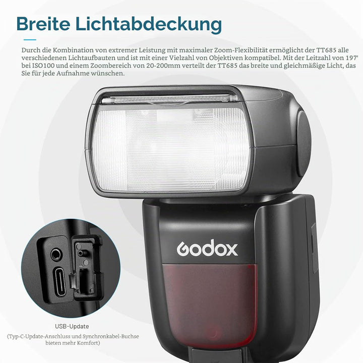 Godox TT685II-O TT685OII Speedlite TTL-Blitzkamera 2.4G HSS High Speed 1/8000s GN60 Kompatibel m