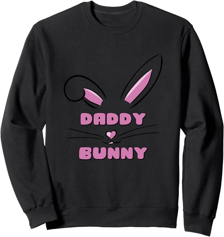 Daddy Bunny Hipster Easter Bunny Rabbit Ears Family Dad Sweatshirt