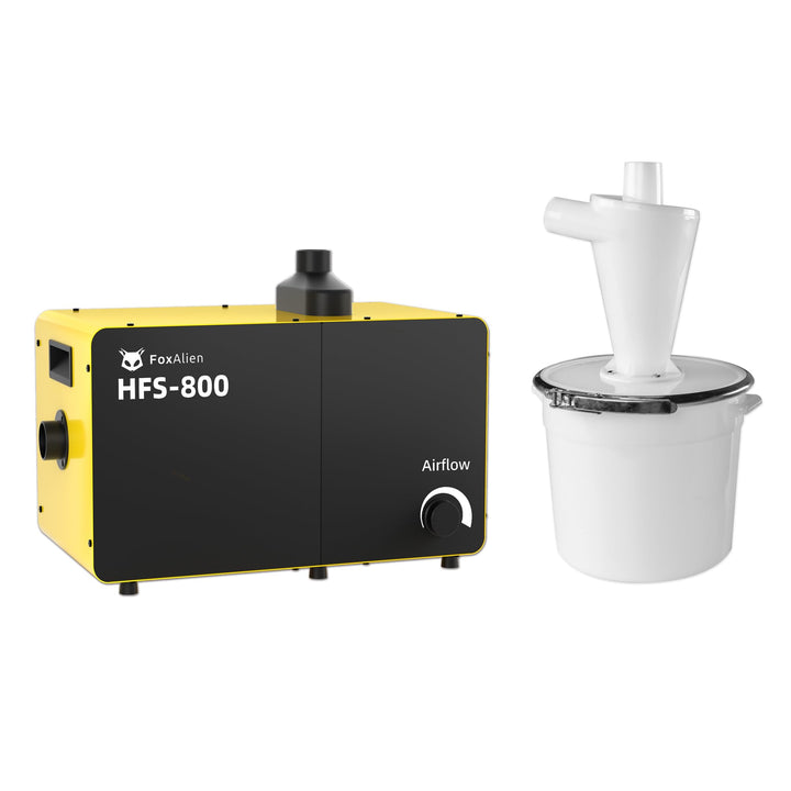 FoxAlien 800 W Desktop-Staubsammler HFS-800 mit Staubabscheider für CNC-Schneiden, Holzbearbeitung,
