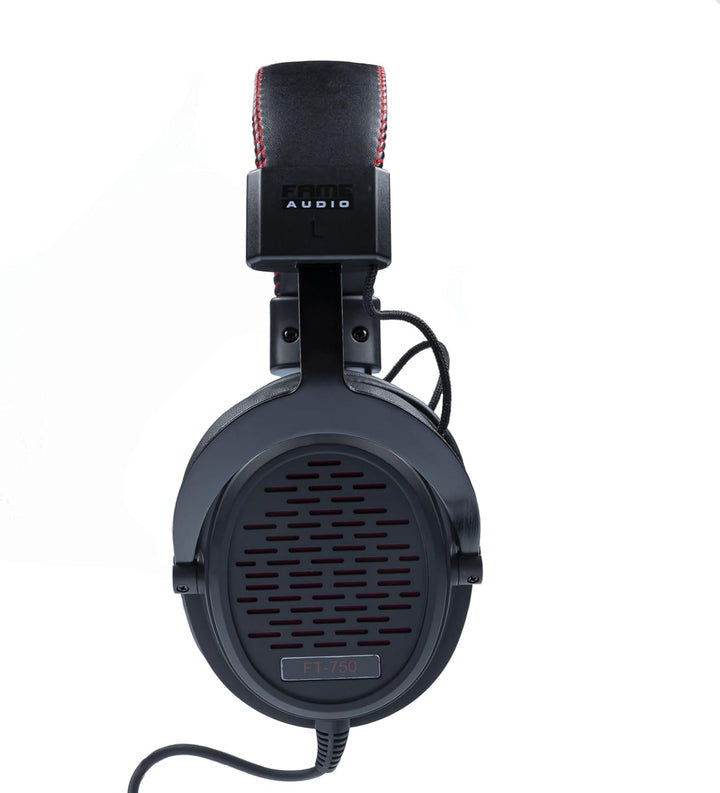 Fame Audio FT-750 Studio HiFi Kopfhörer, Halboffen, Dynamische Treiber, Schwarz, Frequenzbereich 10-