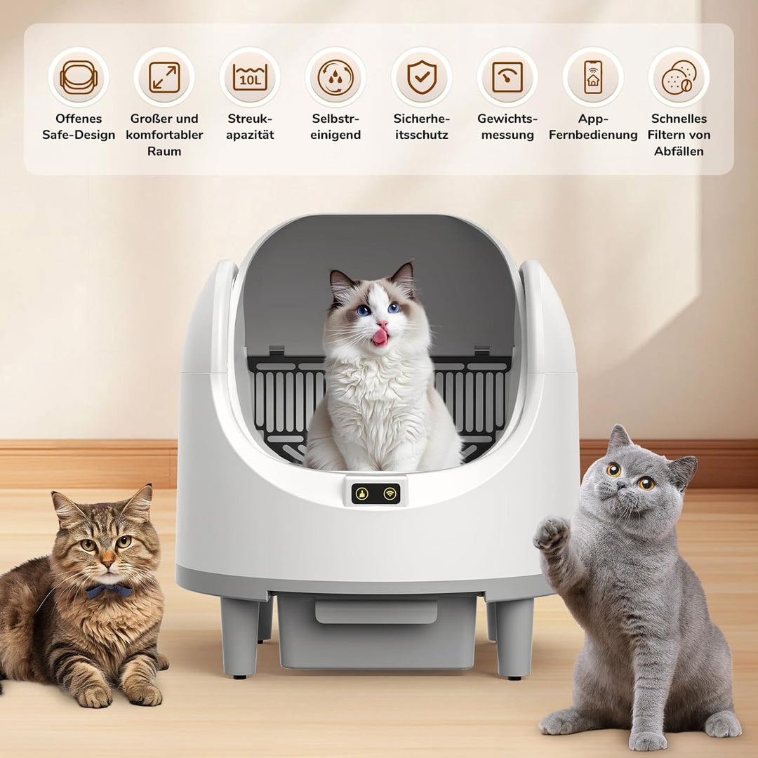 Selbstreinigende Katzentoilette Offene, Grosse Katzenklo Selbstreinigende, Automatische Katzentoilet