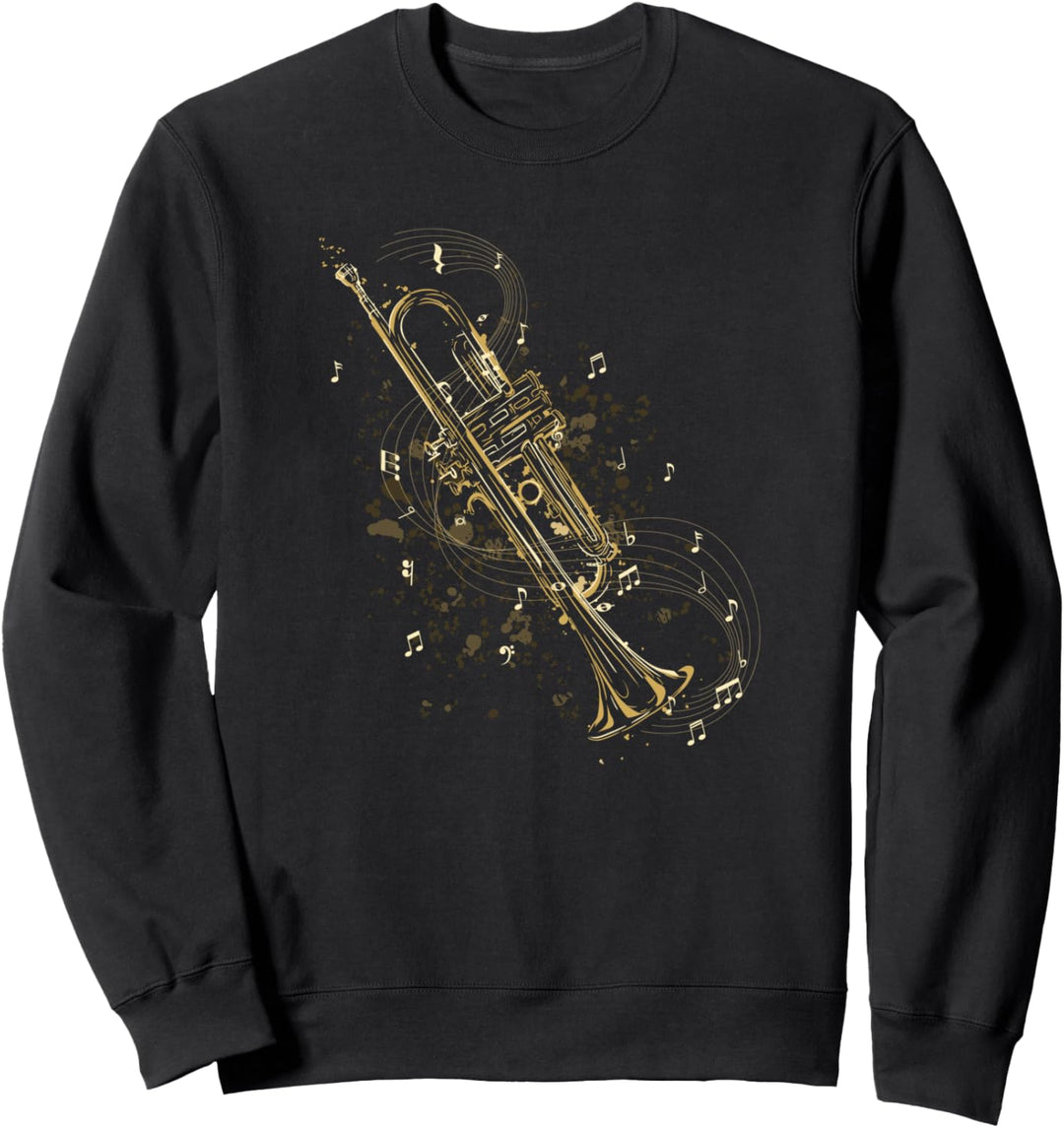 Trompeteninstrument Musiknoten Musik Sweatshirt