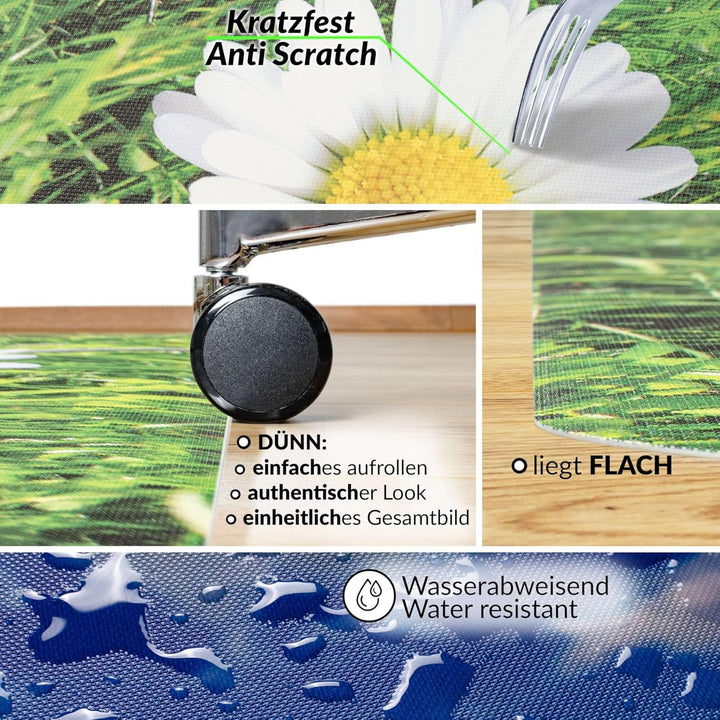 ANRO Bodenschutzmatte Bürostuhl grosse Unterlage Schreibtischstuhl Stuhlmatte Fussbodenschutz rutsch