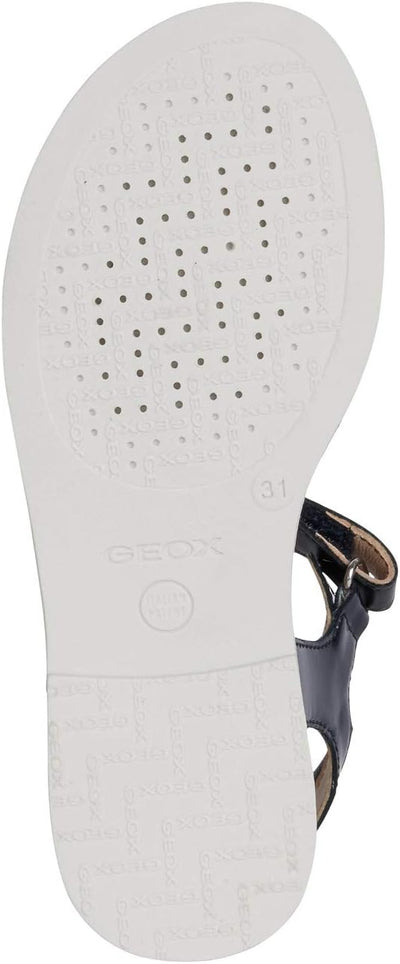 Geox Mädchen J Karly Girl D Peeptoe Sandalen 25 EU Navy, 25 EU Navy