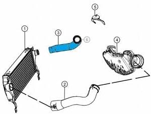Turboschlauch Ladeluftschlauch Kompatibel mit Jeep Grand Cherokee - Jeep COMMANDER XH 3.0 CRD 550379