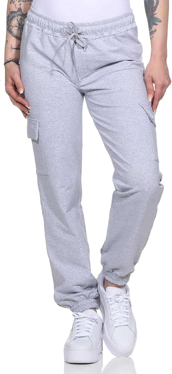 ZARMEXX Damen Baumwoll Freizeithose Cargohose Jogginghose Sport Jogger Ladies Pants mit elastischem