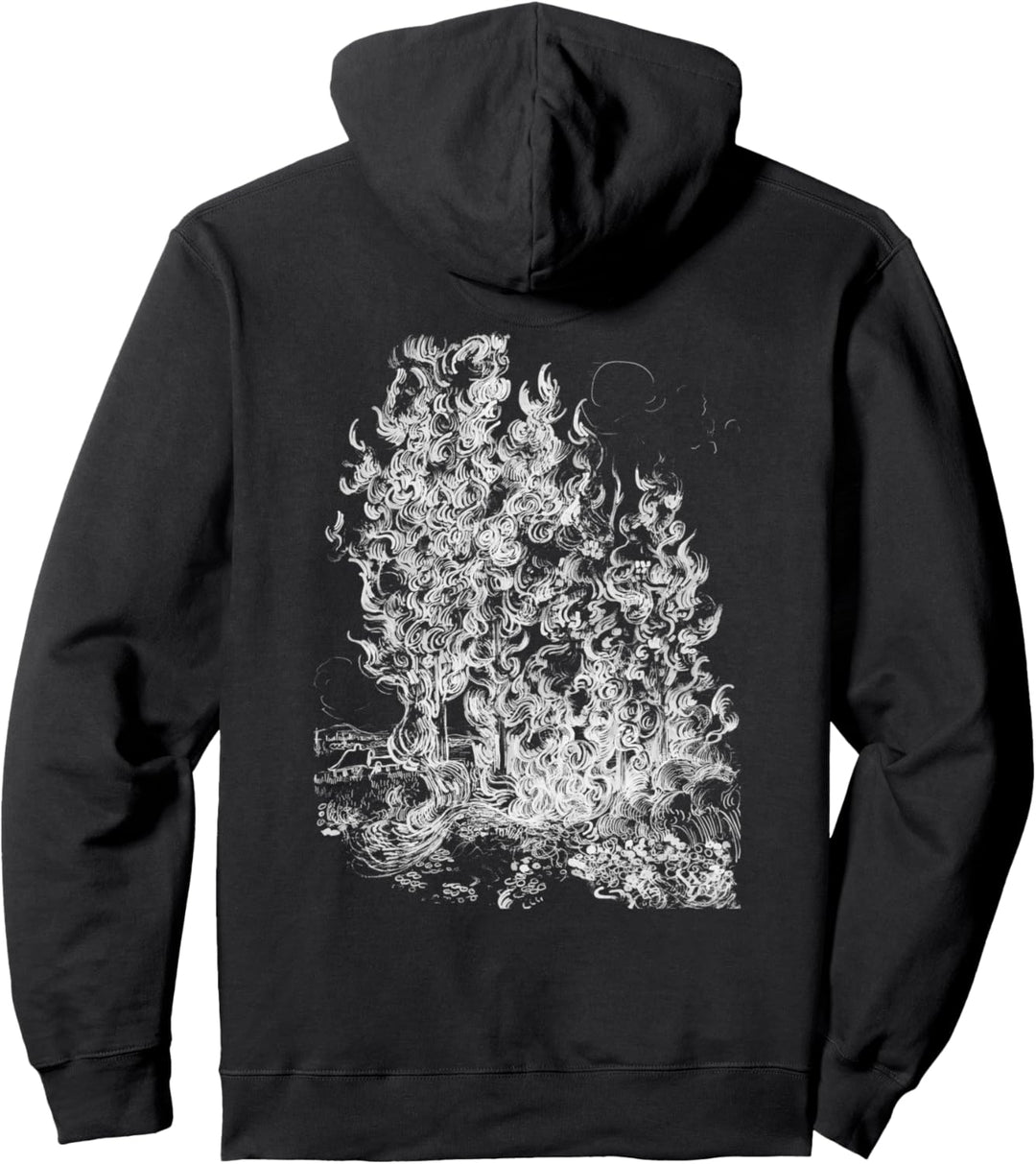 Vincent van Gogh Zypressen Berühmte Kunst Vintage Stilvoll Pullover Hoodie