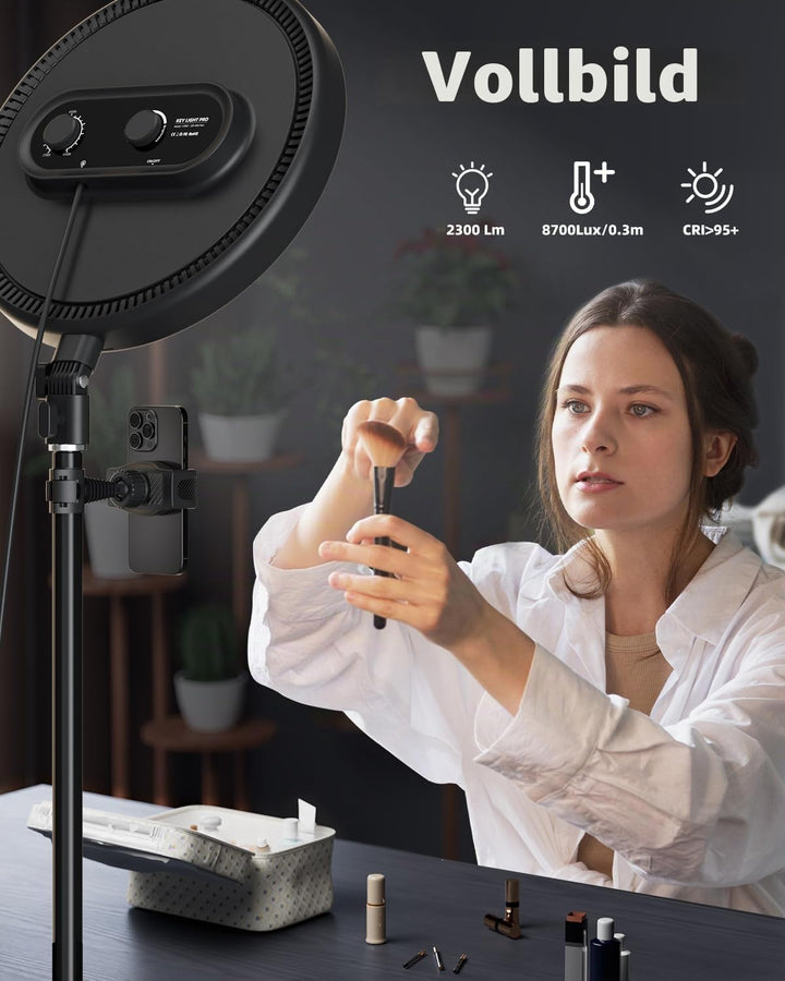 Weilisi Grosse Ringlicht mit 79" Stativ Handy für TikTok, Vlogging, Makeup