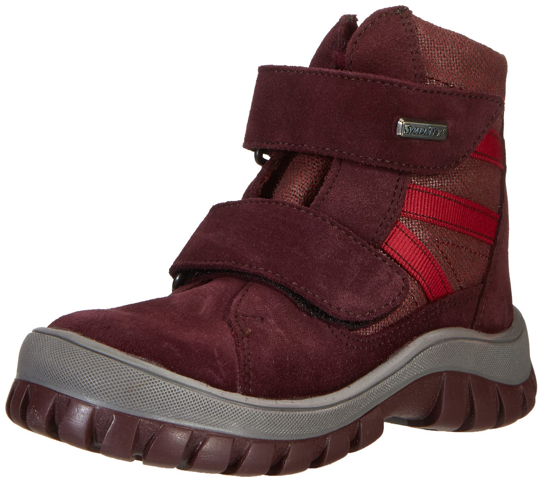 DMLNG Mädchen HalilSchneestiefel 23 EU Schmal Rot, 23 EU Schmal Rot