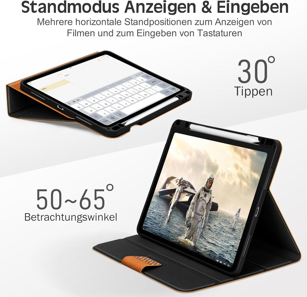 KingBlanc Hülle für iPad Pro 12,9 Zoll 2022 (6. Generation) /2021/2020/2018 (5./4./3. Gen) mit Stift