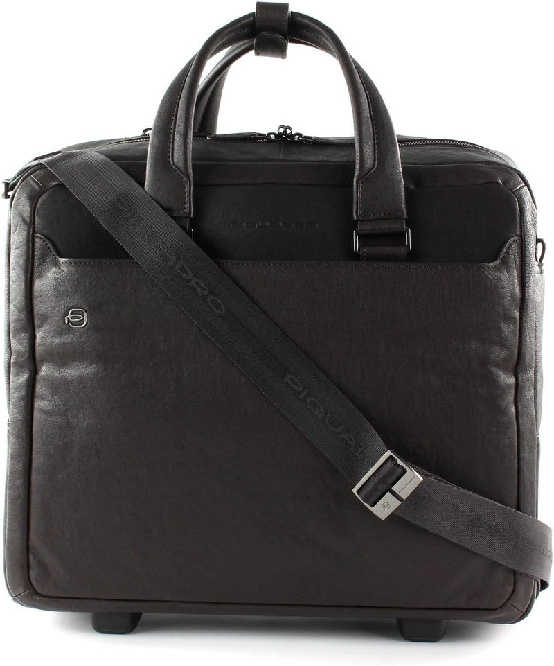 Piquadro Black Square 2-Rollen Businesstrolley 36 cm Laptopfach