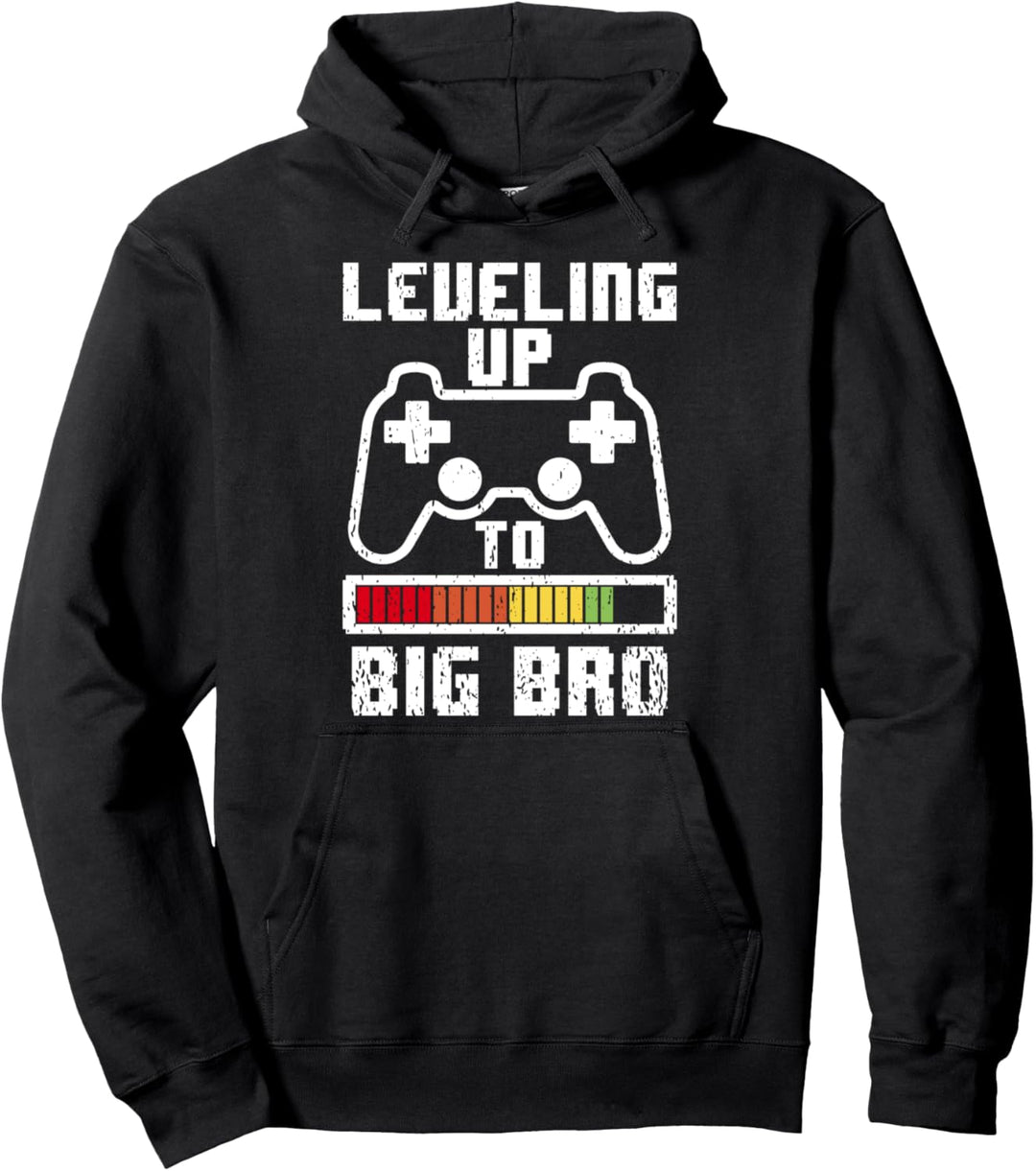 Leveling up to Big Bro - Bruder Geschenk für Gamer Junge Pullover Hoodie