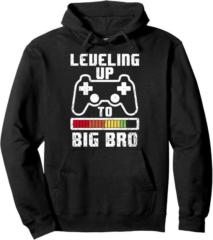 Leveling up to Big Bro - Bruder Geschenk für Gamer Junge Pullover Hoodie