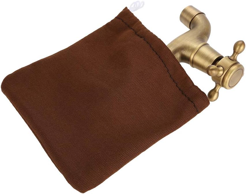 Vintage Massiv Messing Wasserhahn mit Dichtung Pad, G1/2 Single Kaltwasser Wasserhahn Wand Mop Pool