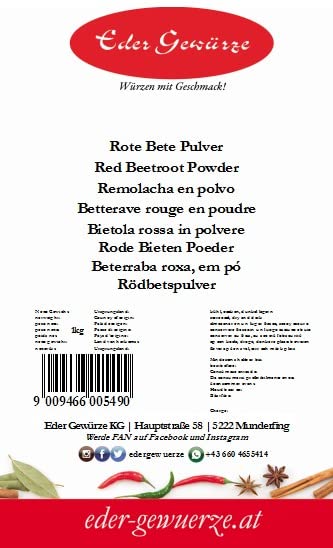Eder Gewürze - Rote Beete Pulver - 1kg Gewürze