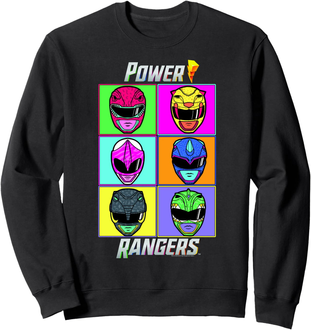 Power Rangers Pop Art Warhol Portrait Box Up Sweatshirt