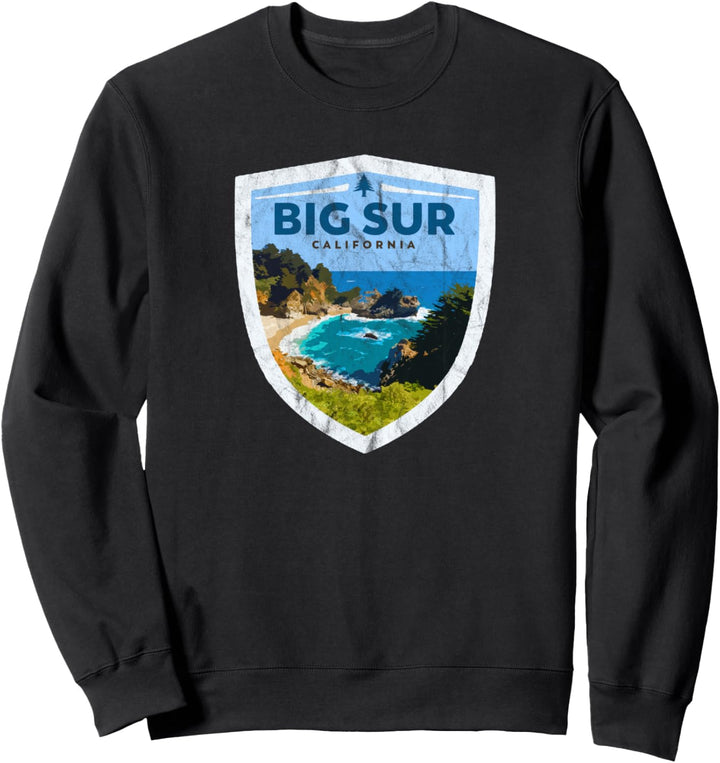 Big Sur - Northern California Vintage Logo Graphic Sweatshirt