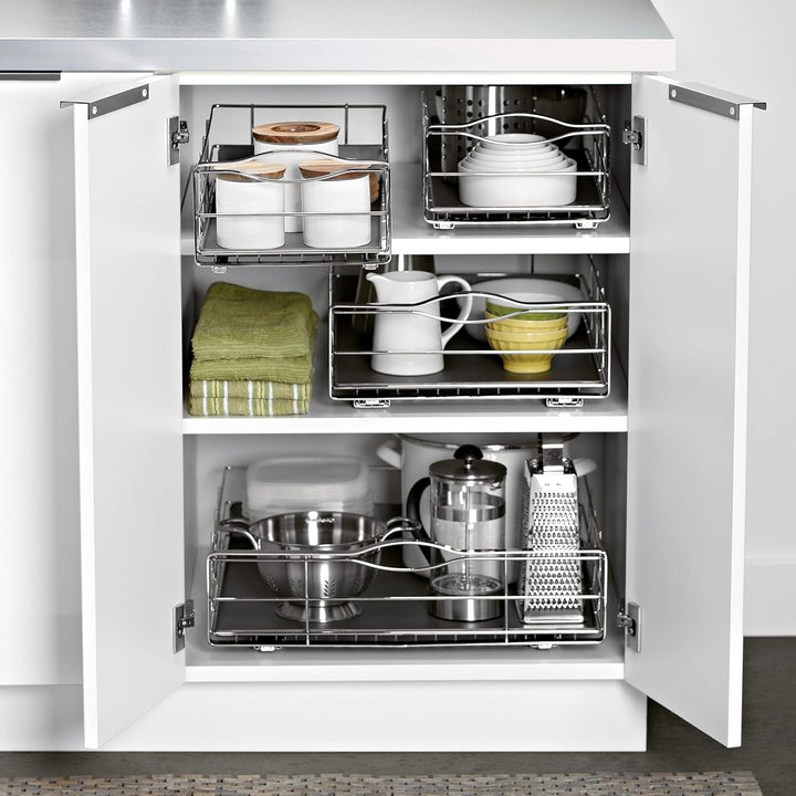simplehuman, 22,8cm, herausziehbarer Schrank-Organisator , strapazierfähiger Stahlrahmen B 22,8 cm x