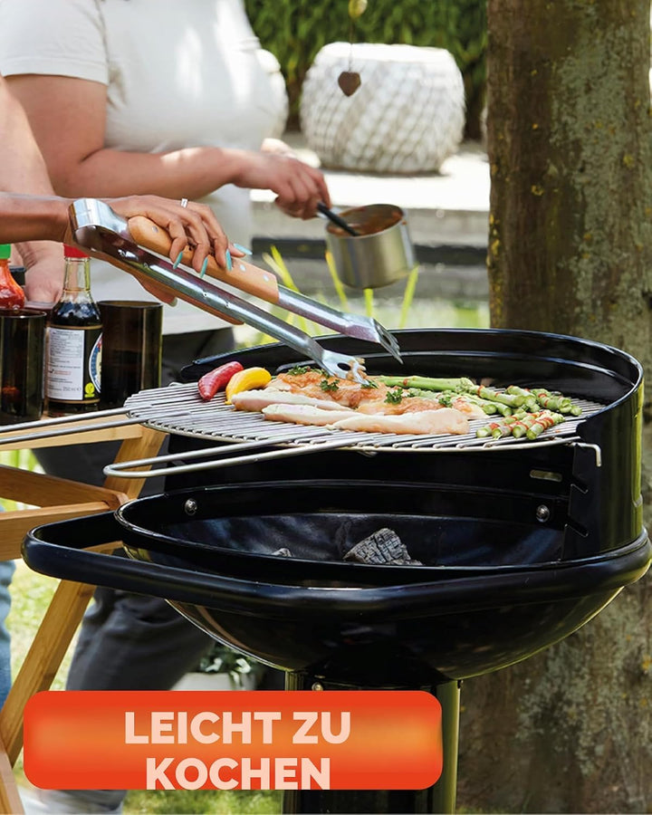 Barbecook Loewy 40 mini grill Holzkohlegrill BBQ mit Windschutz, Grillen für 4 Personen, schwarz, 40