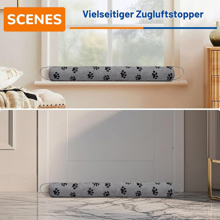 Yiomxhi Zugluftstopper für Türen, Schwerer Türdichtung Luftzugstopper Fenster mit Aufhängeschlaufen,