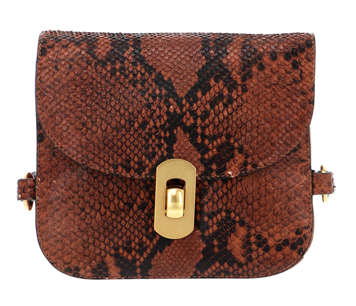 Coccinelle Zaniah Python Shoulderbag Tan