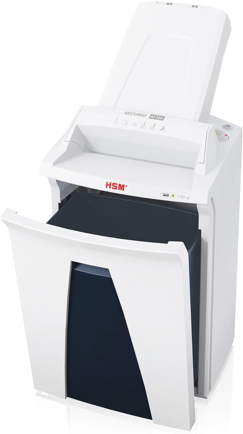 HSM SECURIO AF350 Aktenvernichter I Partikelschnitt 1,9x15 mm I Sicherheitsstufe P-5 I Schredder für